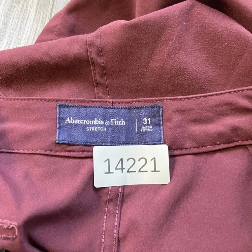 Abercrombie & Fitch Swim Shorts Mens Size 31 Red Beach Preppy Drawstring Trunks